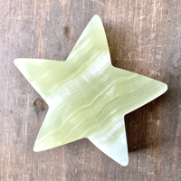 Image 12 of Green Onyx Star Crystal, Heart Chakra Healing Stone, Star Crystal Carving, Sourced from Pakistan