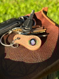 Image 4 of Leather Opal Keychain