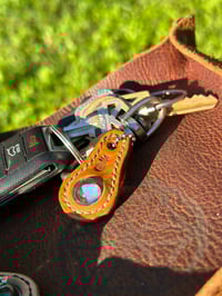 Image 3 of Leather Opal Keychain 2