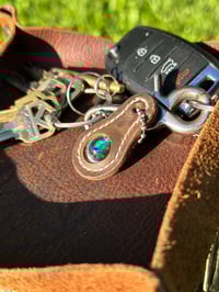 Image 3 of Leather Opal Keychain 3