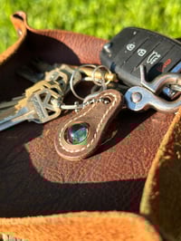 Image 4 of Leather Opal Keychain 3