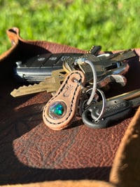 Image 3 of Leather Opal Keychain 4