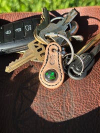 Image 2 of Leather Opal Keychain 4