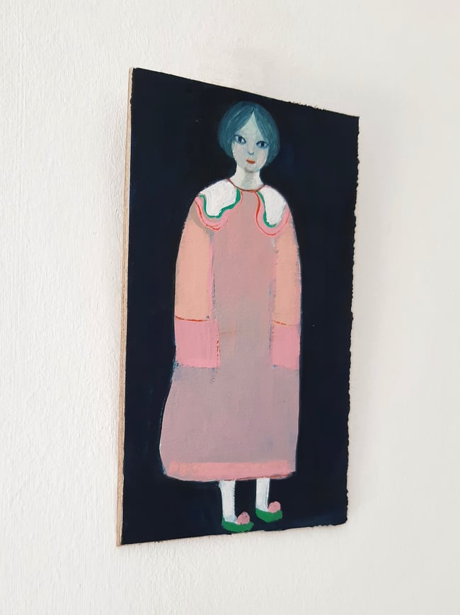 SALE Astrid ~ Original painting on cardboard/wall hanging