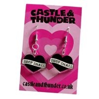 Image 1 of DONNA - Black Heart Earrings