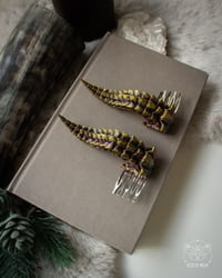 Image 3 of Gold Fire Dragon Hair Pins (a pair of two pins)