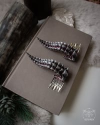 Image 3 of Silver Fire Dragon Hair Pins (a pair of two pins)