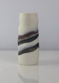 Image 2 of Midi White Banded vessel #1