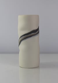 Image 1 of Midi White banded vessel #2