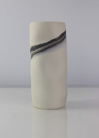 Image 2 of Midi White banded vessel #2