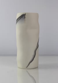 Image 3 of Midi White banded vessel #2