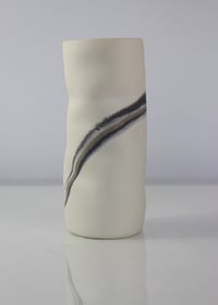 Image 4 of Midi White banded vessel #2