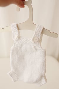 Image 1 of Snow chunky knit romper newborn