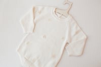 Image 2 of Flower stitch romper 12 months 