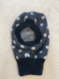 Image 2 of Black and white  dots alpaca balaclava 