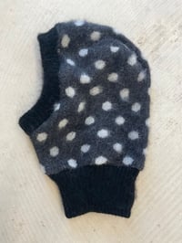 Image 3 of Black and white  dots alpaca balaclava 