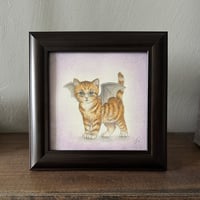 Image 2 of Original Art: Orange Tabby Bat Cat