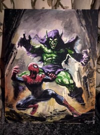 Spider vs Goblin 16x20 Painting 
