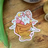 Image 1 of Sakura Bunny Taiyaki| Clear Sticker