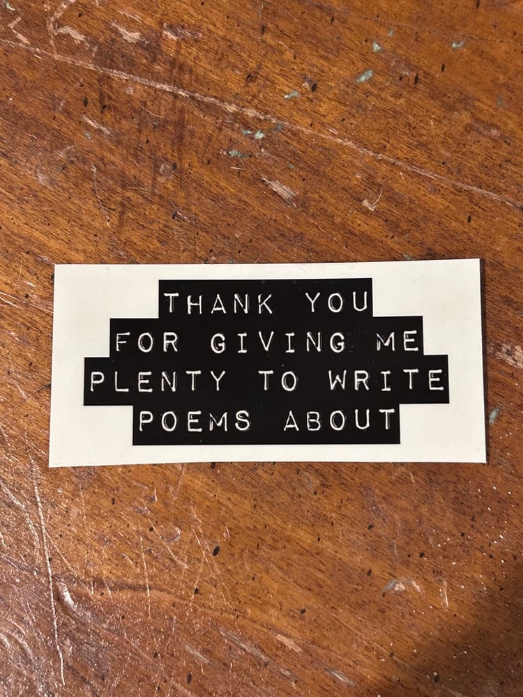 Image of "Thank You" clear sticker