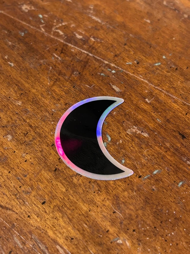 Image of Holographic Crescent Moon Sticker
