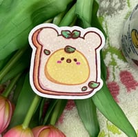 Chick Butter Toast | Star Glitter Sticker