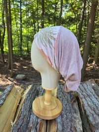 Upcycled Linen Stretchy Wrap in Palms & Pink Sand