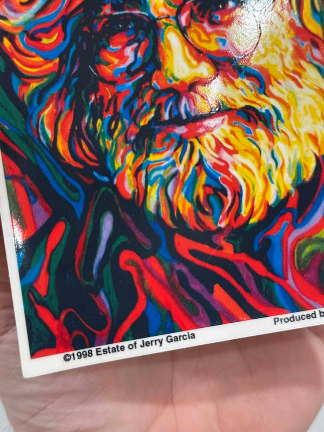 1998 Jerry Garcia 6" Sticker