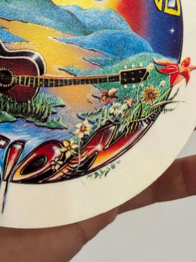 Early 90s Mike Dubois Woodstock 5" Sticker