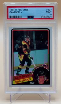 Image 2 of Cam Neely Rookie Card – 1984-85 O-Pee-Chee #327 – PSA 9 Mint – Iconic NHL Power Forward!