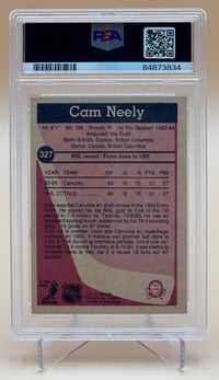Image 3 of Cam Neely Rookie Card – 1984-85 O-Pee-Chee #327 – PSA 9 Mint – Iconic NHL Power Forward!
