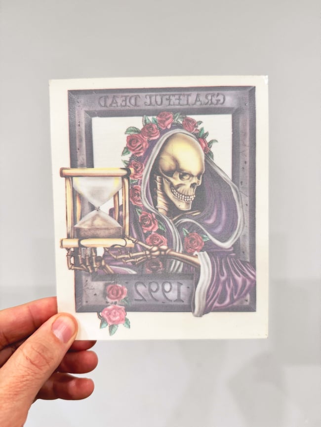 Grateful Dead 1992 Father Time 6" Window Sticker