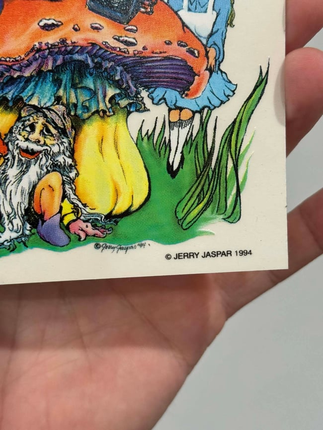 Jerry Jaspar 1994 Alice in Wonderland 6.5" Sticker