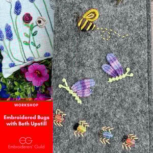 Image of Bees & Bugs Eyeglass Case Kit - You Will Need Garden of Embroidered Bugs book
