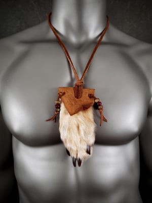 Image of Wolf Paw Amulet Necklace