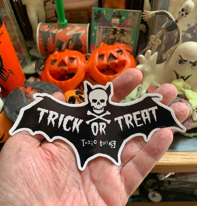 Image of NEW! Trick or Treat Bat   - STICKER - Limited quanity 