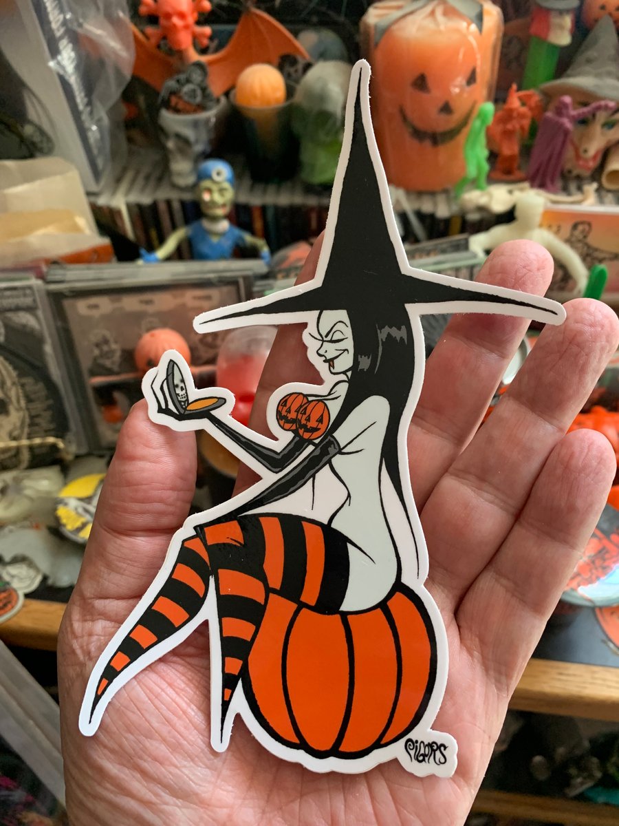 Image of NEW! Pumpkin pinup    - STICKER - Limited quanity 