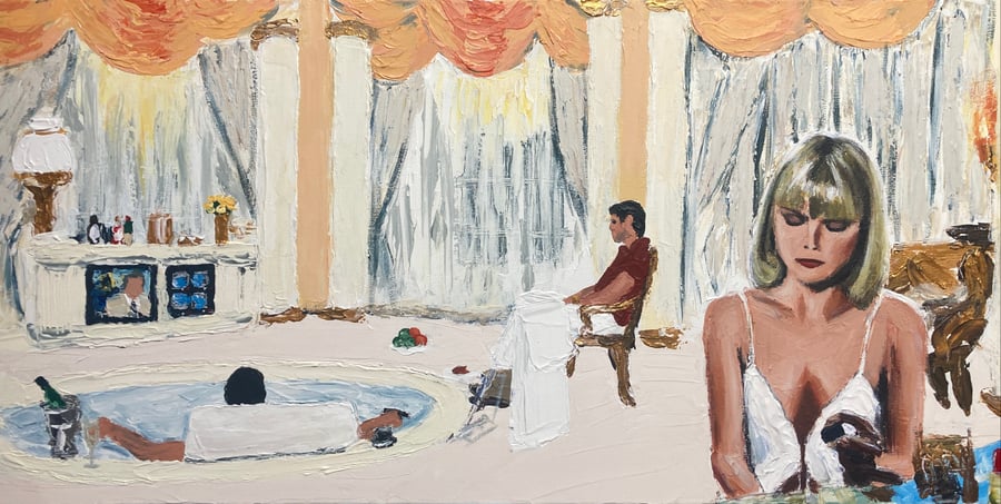 Image of Tony’s Bath time (original on canvas)