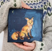 Fox and the moon