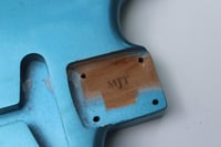 Image 4 of MJT VTS Stratocaster Body – Lake Placid Blue finish with ‘Medium’ Relic/Aging