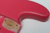 Image 3 of MJT JBT Jazz Bass Body – Pink nitro finish with ‘'Light’ Relic/Aging