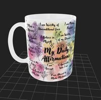 Image 1 of My Daily Affirmation 15oz Ceramic Cup Daily Inspiration, Life Affirmations