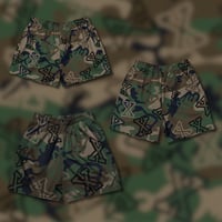 Image 1 of Green Woodland Camo 24 X Salute Shorts