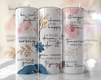 Image 1 of Tumbler-Positive Quotes-Affirmations 20oz Skinny Tumbler Wrap