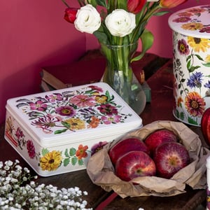 Image of Garden Flowers Rectangular Tin
