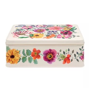 Image of Garden Flowers Rectangular Tin