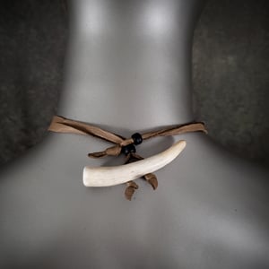 Image of Deer Bone Necklace with Fringe