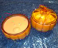 Pumpkin shaped candle jars