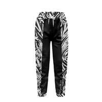 Image 4 of Men's Hoodie and Pant set- Black and White Triangle Tribal Print