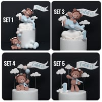 Image 2 of Bear In Airplane Cake Topper - Lightweight Clay